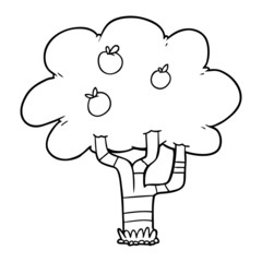 cartoon apple tree
