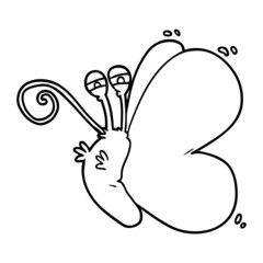 funny cartoon butterfly
