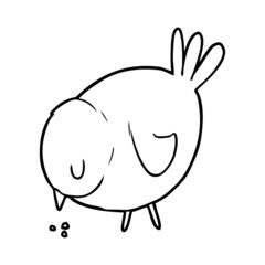 cartoon pecking bird