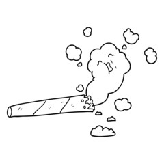 cartoon smoking cigarette