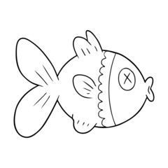 cartoon goldfish