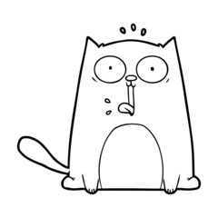 funny cartoon cat