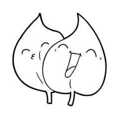 funny cartoon leaves