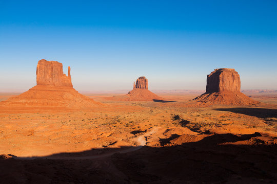 The famous Monument Valley, Utah USA during sunset