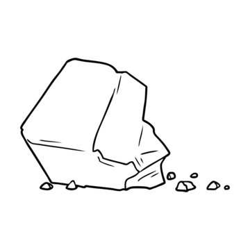 cartoon large rock