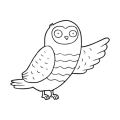 cartoon owl pointing