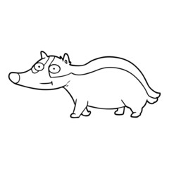 cartoon friendly badger