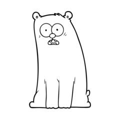 cartoon surprised bear