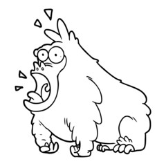 cartoon shouting gorilla