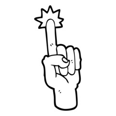 cartoon pointing finger