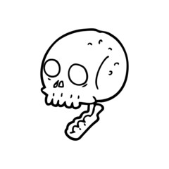 cartoon spooky skull