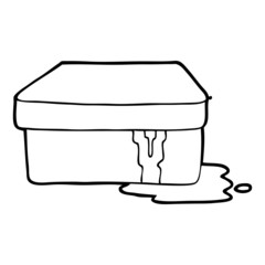 cartoon box with slime