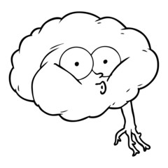 cartoon impressed brain