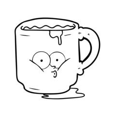 cartoon dirty office mug