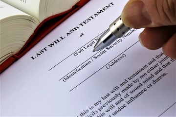 An concept Image of a last will and testament