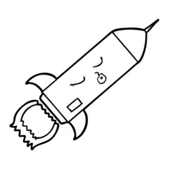 cartoon rocket