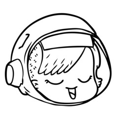 cartoon astronaut face