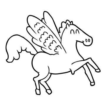 cartoon winged horse
