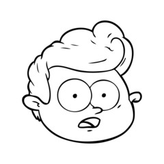 cartoon male face