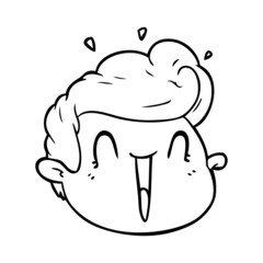 cartoon male face surprised