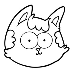 cartoon cat face