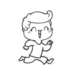 cartoon laughing boy