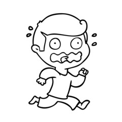 cartoon man totally stressed out