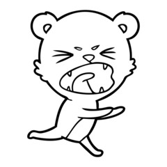 angry cartoon bear shouting