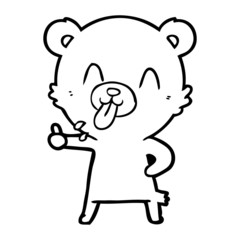 rude cartoon bear