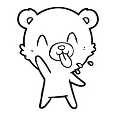 rude cartoon bear