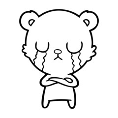 crying polar bear cartoon