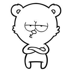 bored bear cartoon