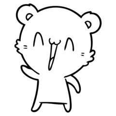 happy polar bear cartoon