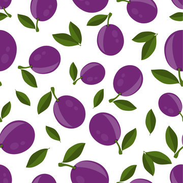 pattern with plums