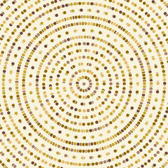 Geometric modern vector pattern. Golden ornament with dotted elements. Geometric abstract pattern