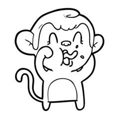 crazy cartoon monkey