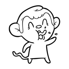 crazy cartoon monkey