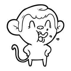 crazy cartoon monkey