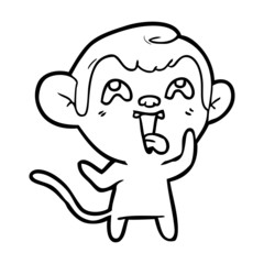 crazy cartoon monkey
