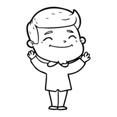happy cartoon man