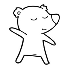 happy cartoon bear