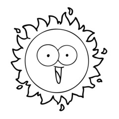 happy cartoon sun