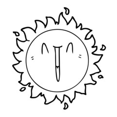 happy cartoon sun