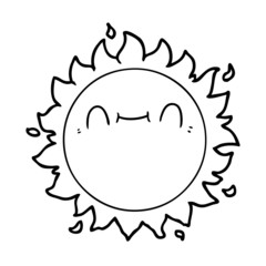 happy cartoon sun