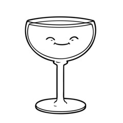 cartoon glass of wine