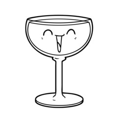 cartoon glass of wine