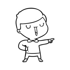 cartoon happy boy