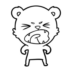 angry cartoon polar bear