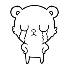crying cartoon bear