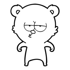 bored bear cartoon